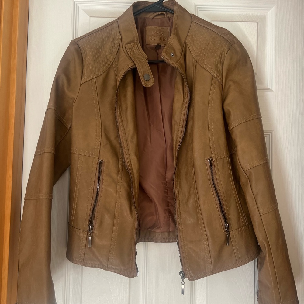 Max Edition faux leather jacket women’s small